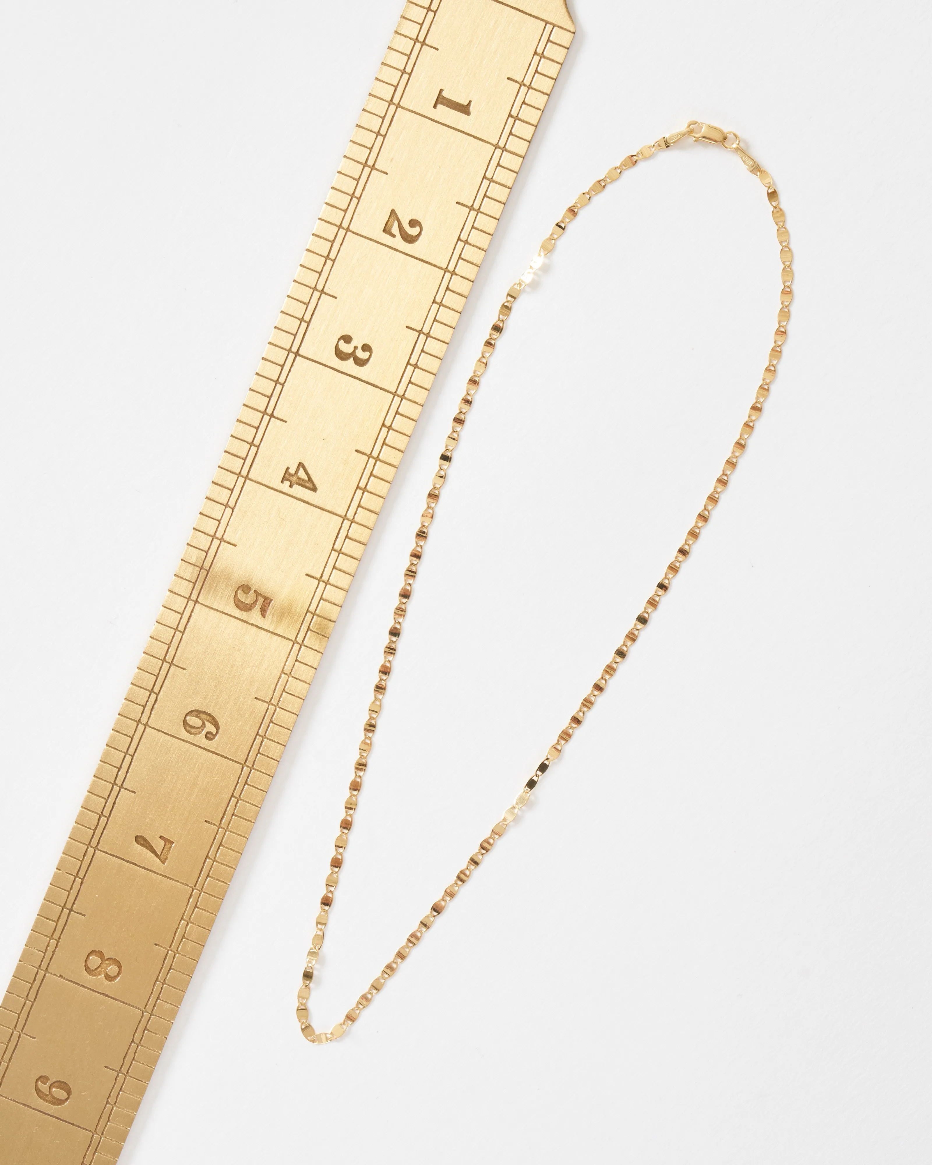 shimmer chain necklace