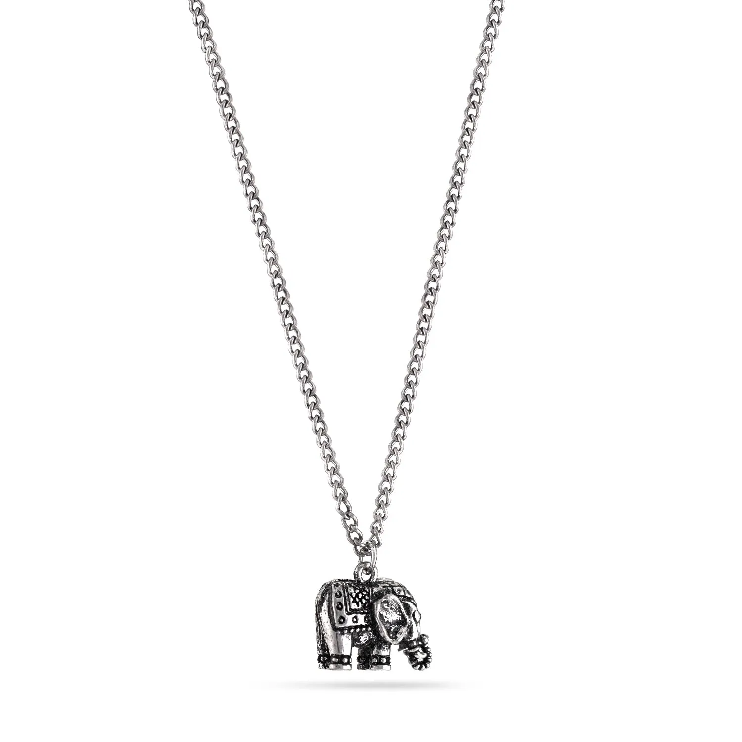 SILVER ELEPHANT PENDANT  NECKLACES #SWR-CP4187A.SIL (SE11)
