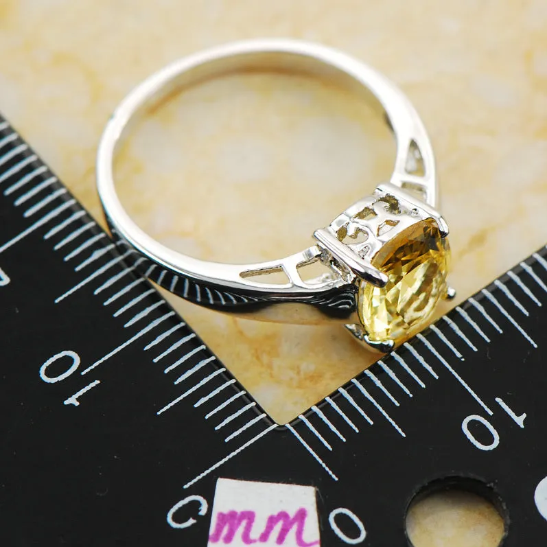 Silver Gemstone Ring