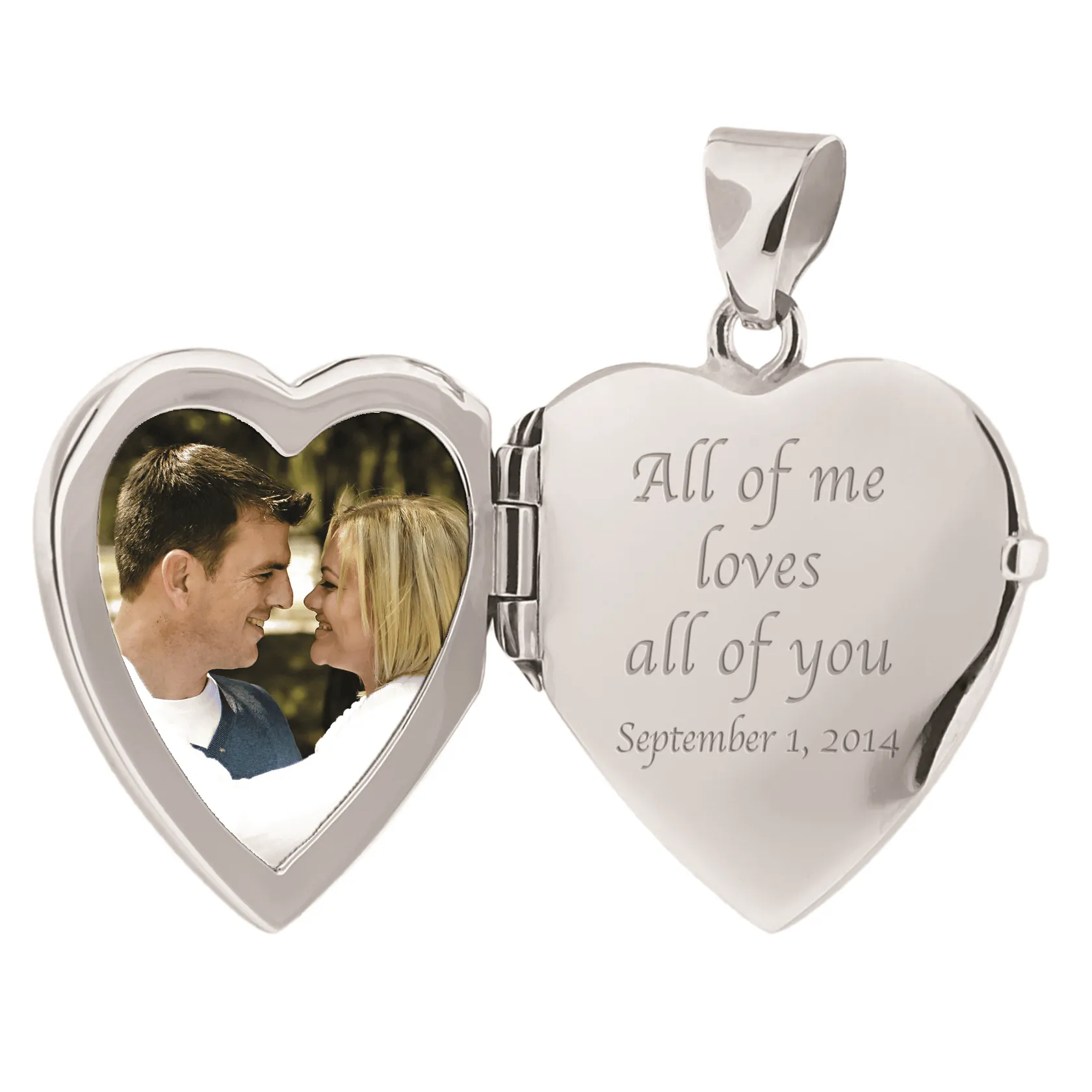 Silver Heart Locket Urn - Diamond Cut