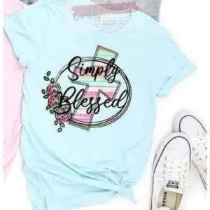Simply Blessed Cross  -Easter - Unisex T-shirt. by Crafty Casey's