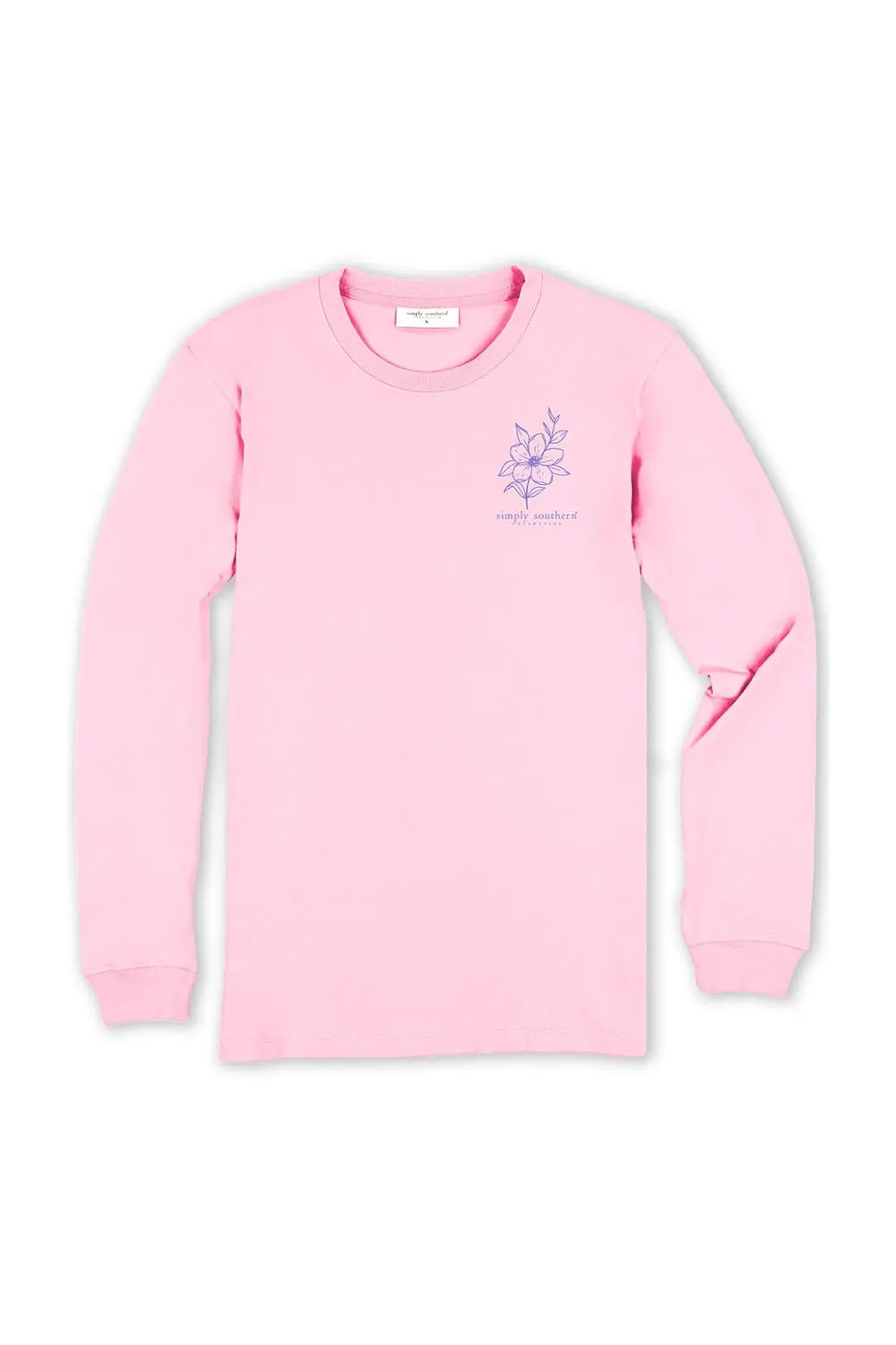 Simply Southern Long Sleeve Saturn T-Shirt for Women in Candy Pink | LS-SATURN-CANDY