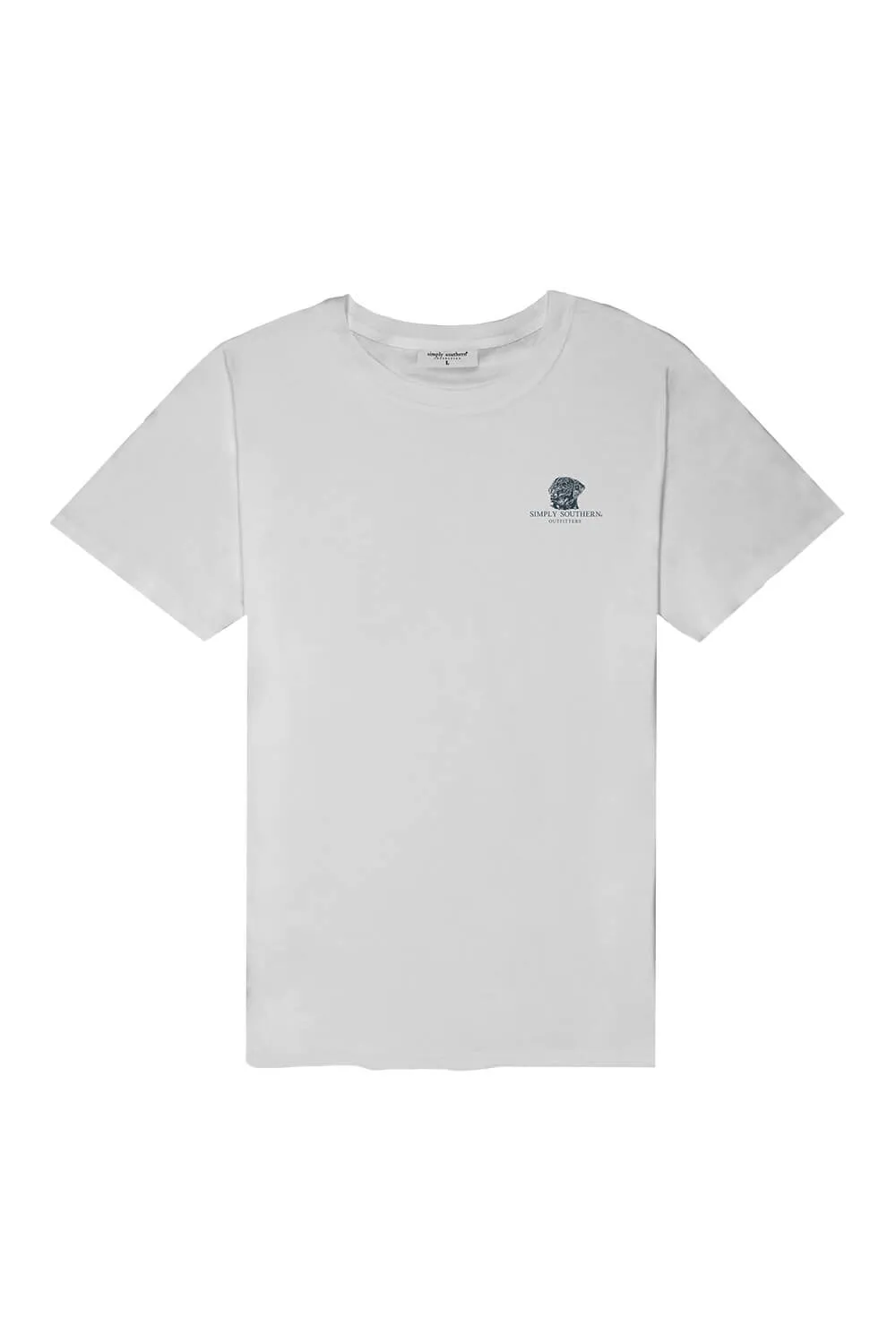 Simply Southern USA Dog T-Shirt for Men in Light Grey | MN-SS-LAB-WHITEWATER-S