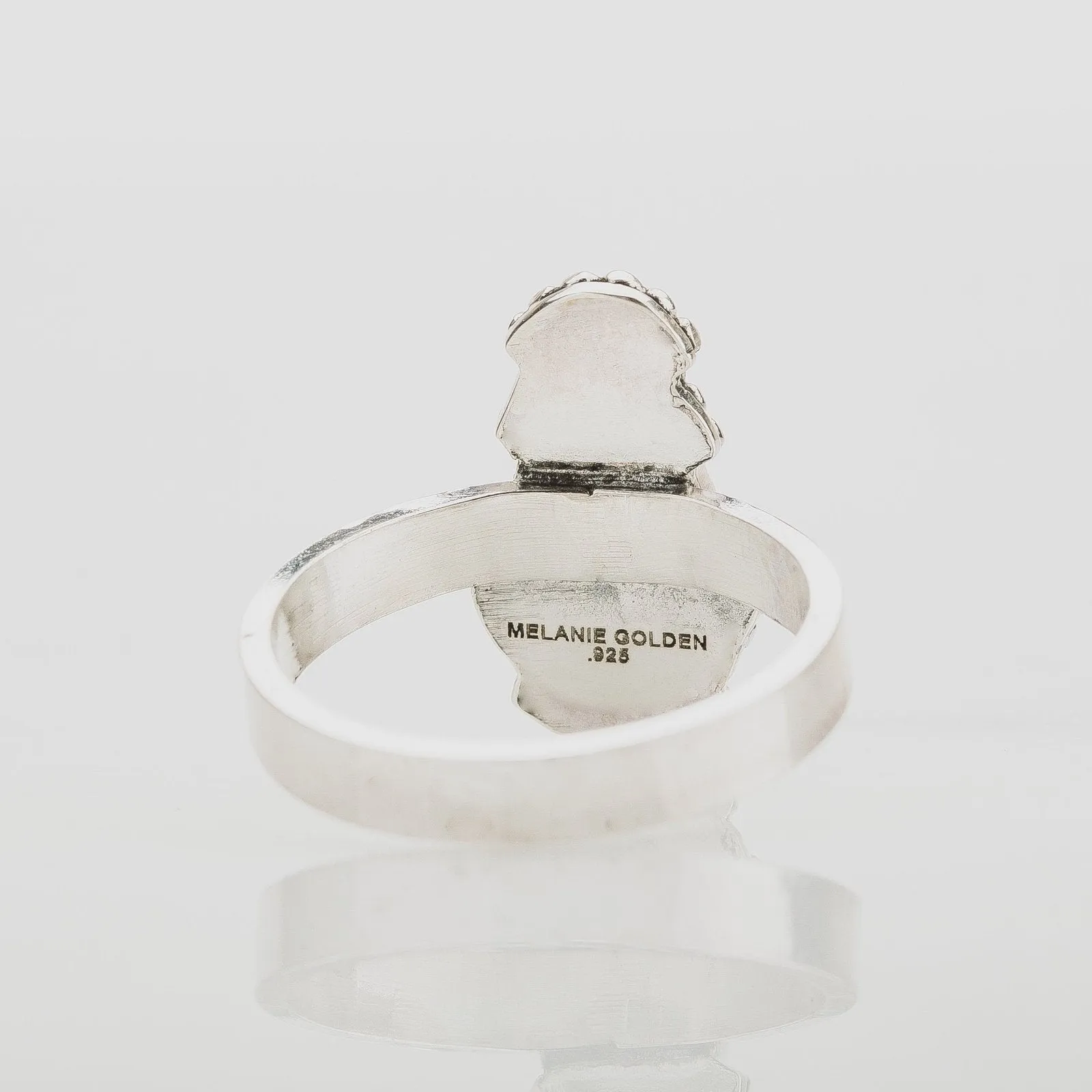 Size 5  White Water Turquoise Gemstone Ring