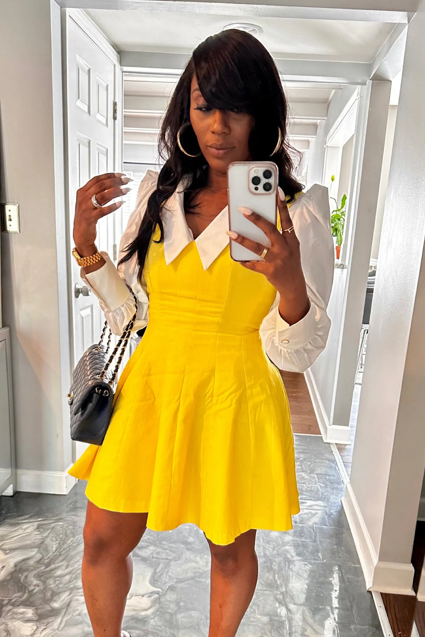 SKATER SQUARE NECK DRESS