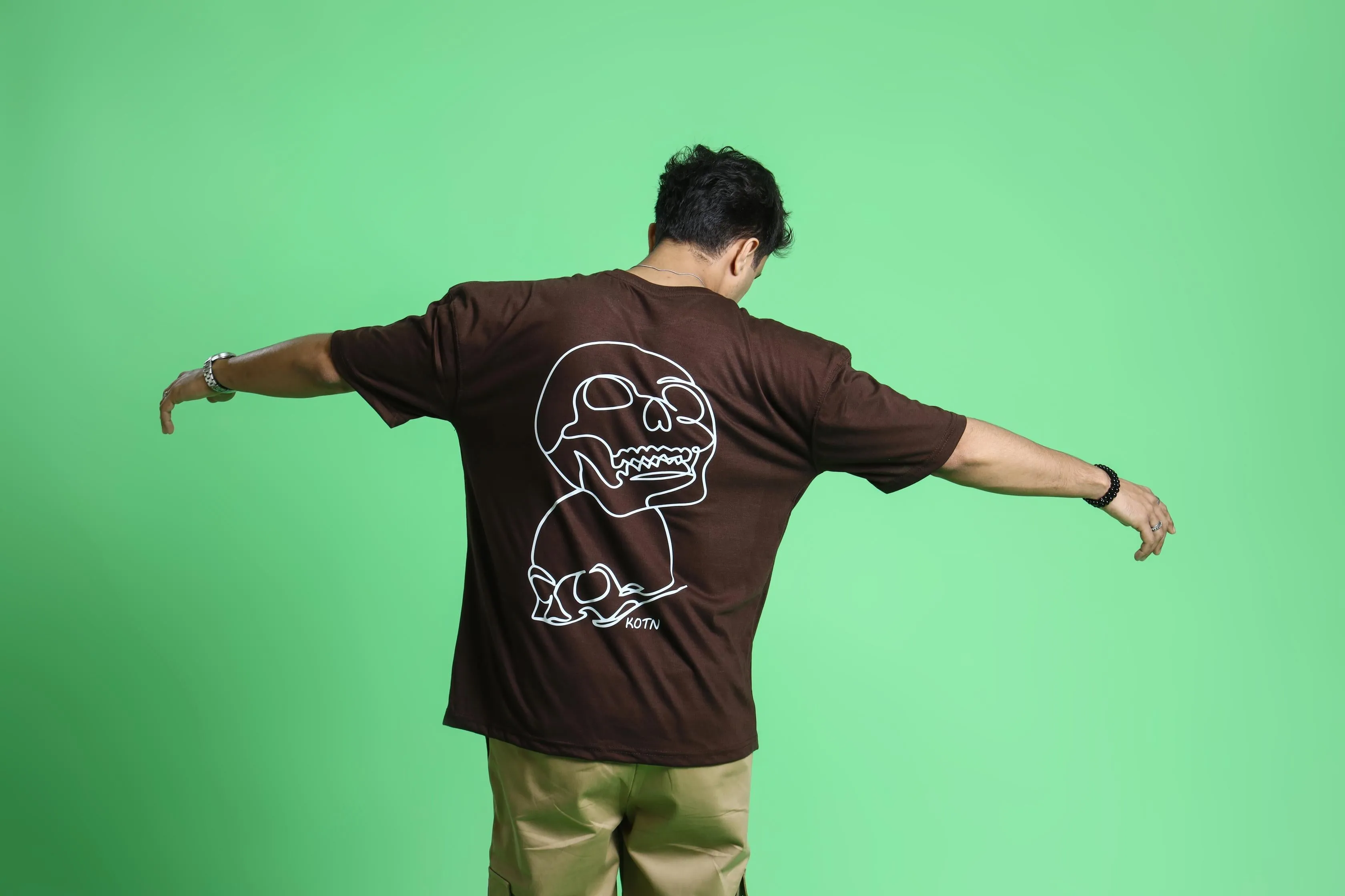 SKULL FACE OVERSIZED T-SHIRT