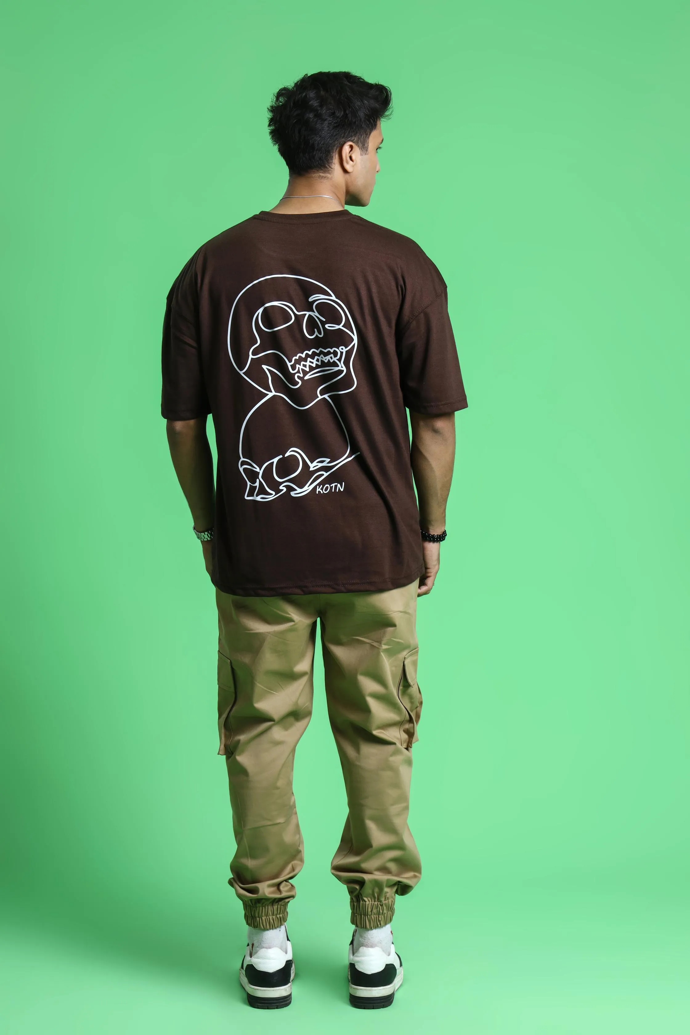SKULL FACE OVERSIZED T-SHIRT