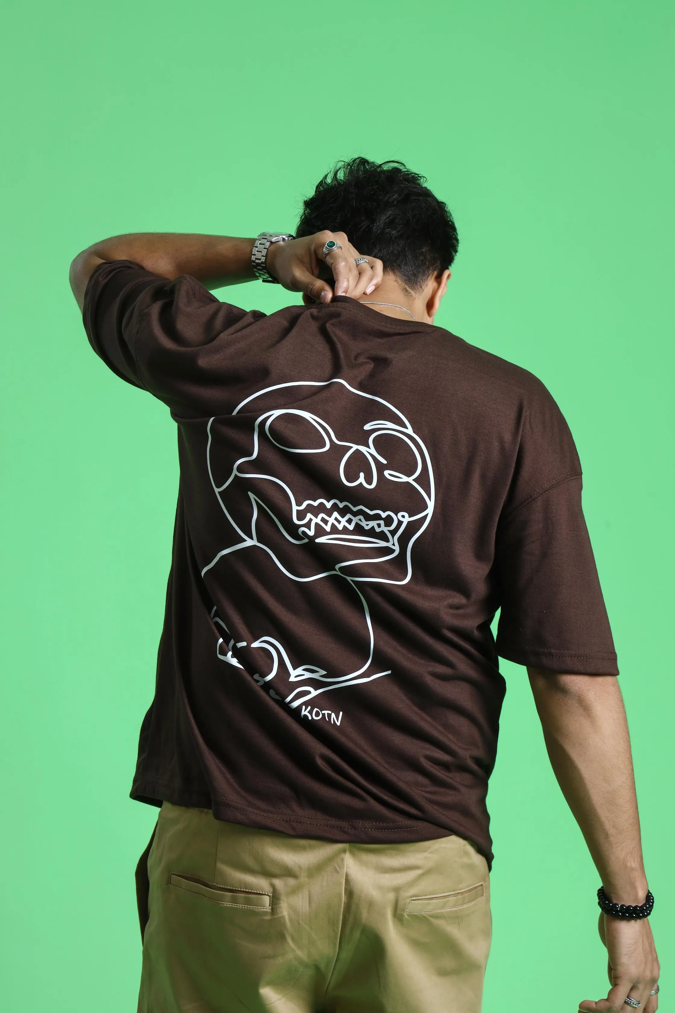 SKULL FACE OVERSIZED T-SHIRT