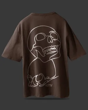 SKULL FACE OVERSIZED T-SHIRT