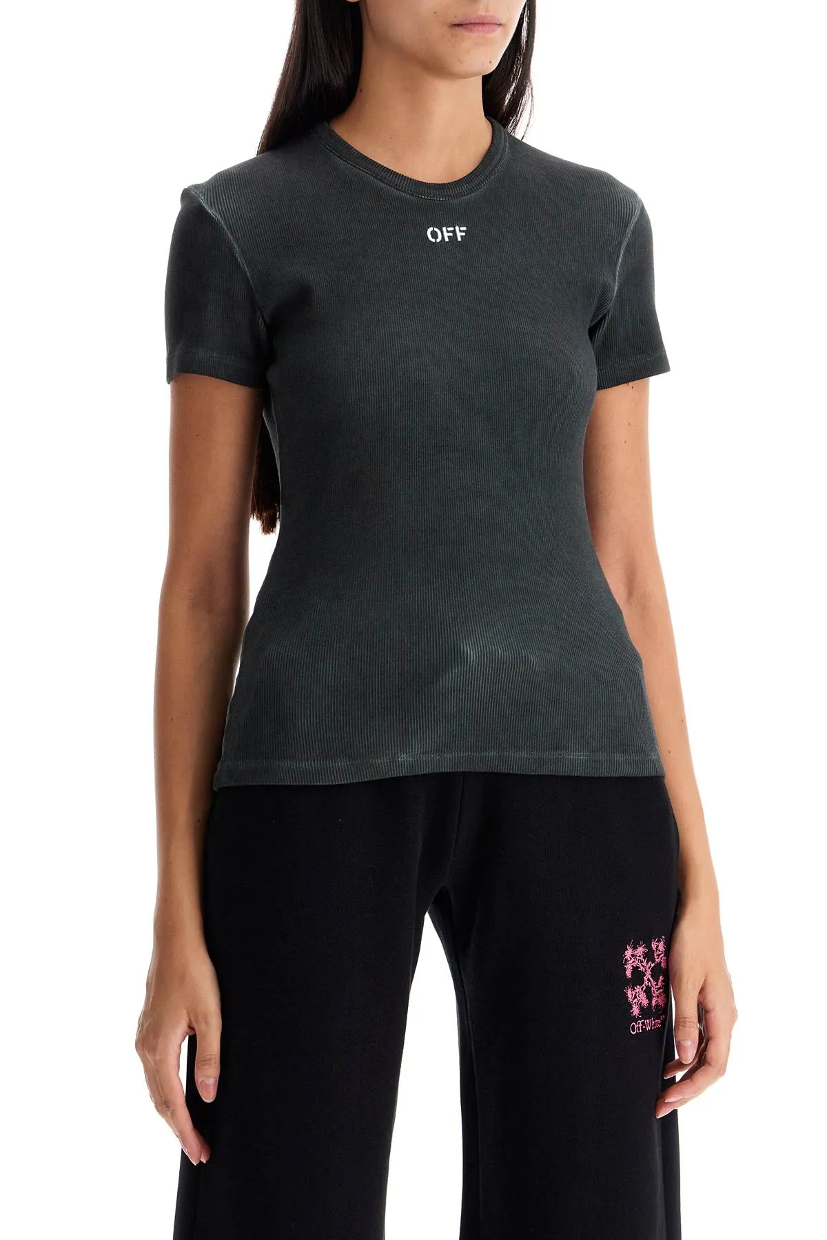 slim fit ribbed t-shirt for