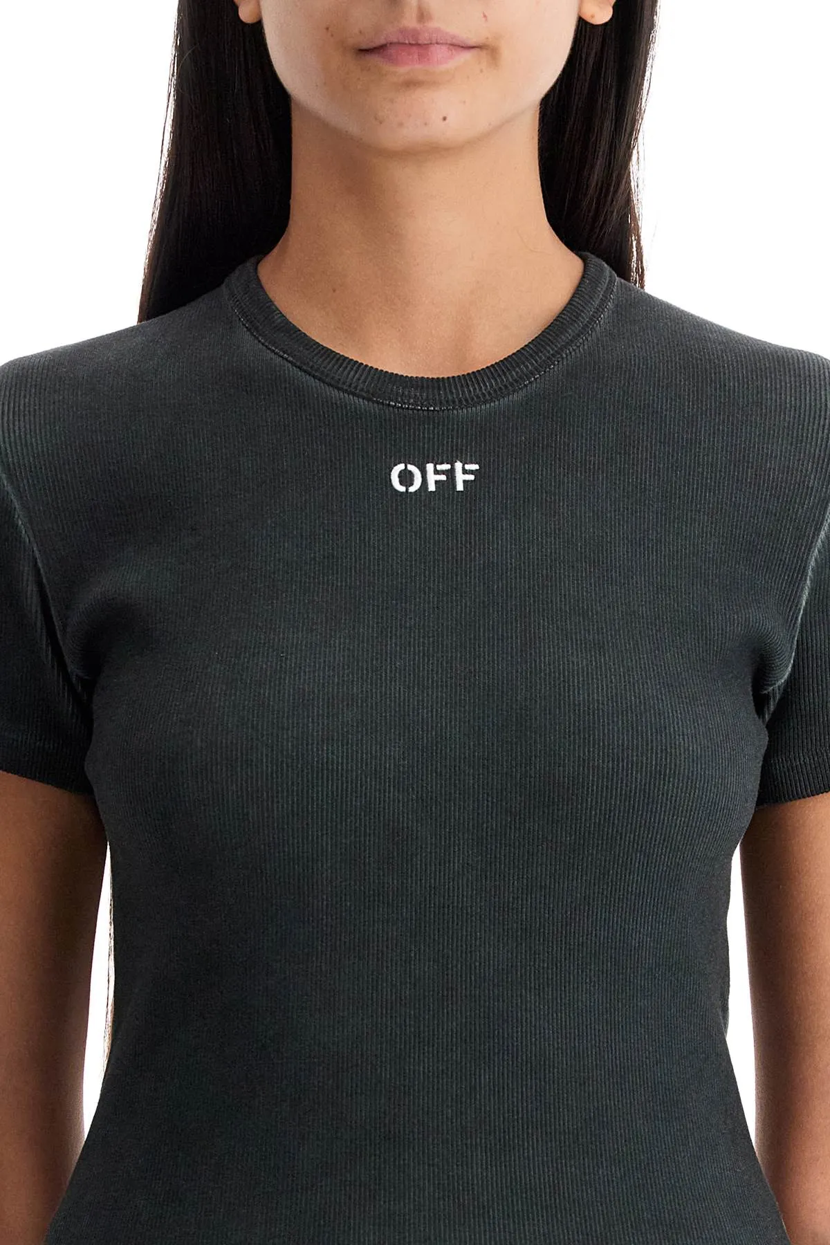 slim fit ribbed t-shirt for
