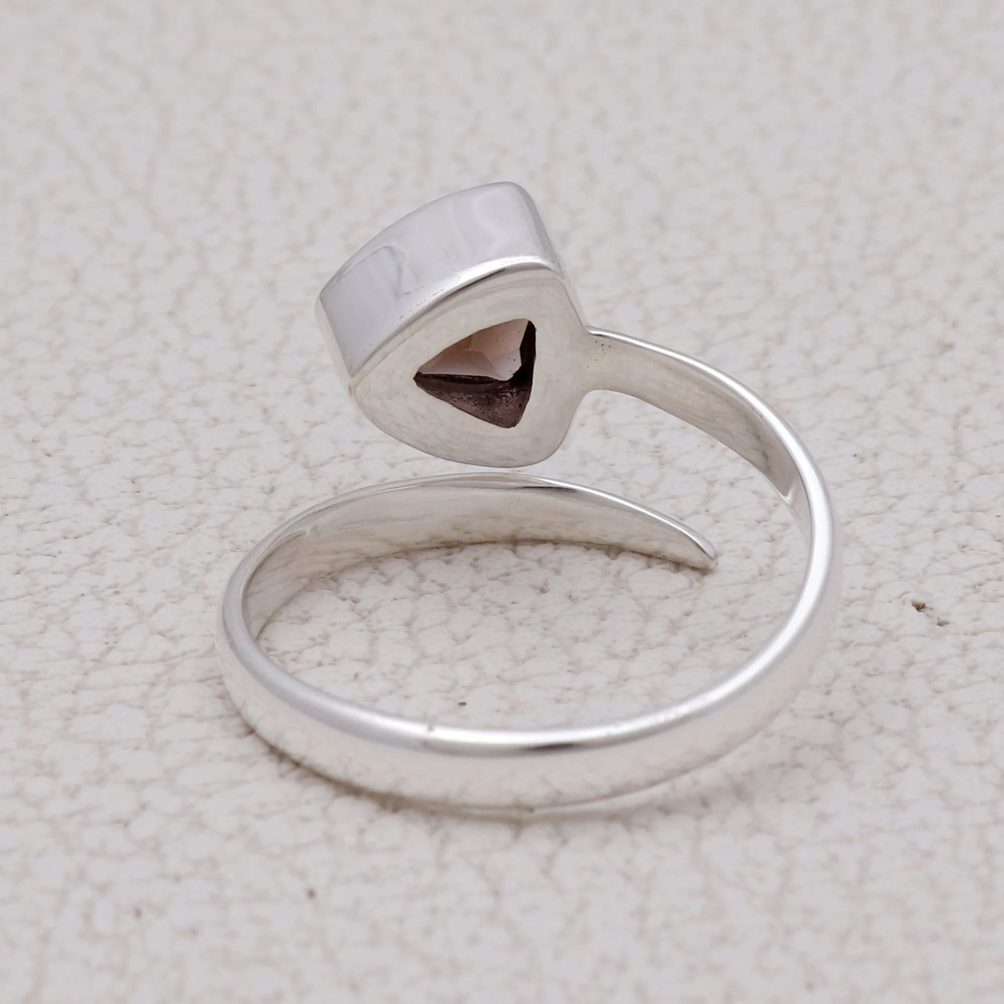 Smoky Quartz Silver Rings