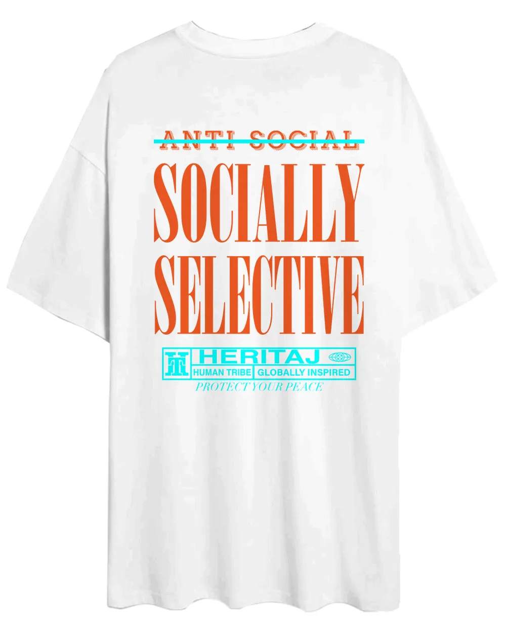 SOCIALLY SELECTIVE-Oversized T-shirt