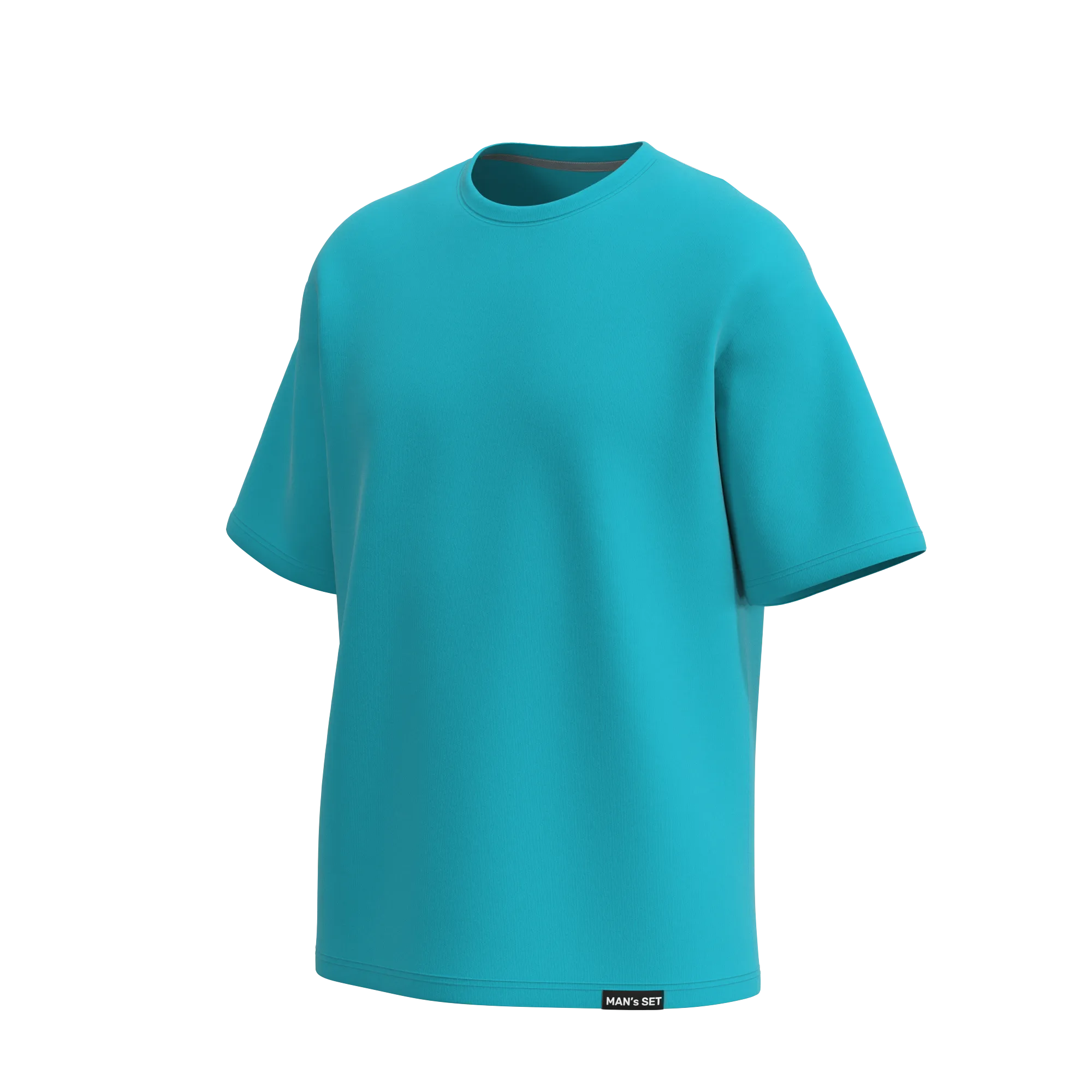 Soft Cotton Oversized T-Shirt, Dark Mint