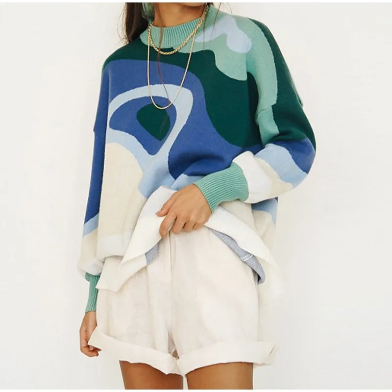 Soft Loose Tops Lady Long Sleeve Sweaters
