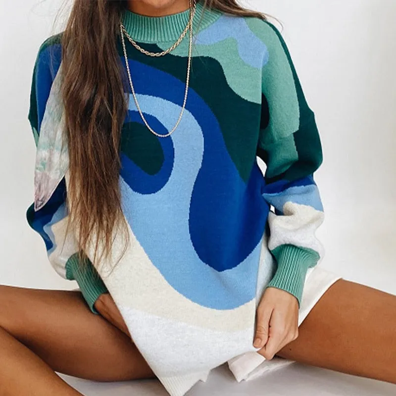 Soft Loose Tops Lady Long Sleeve Sweaters