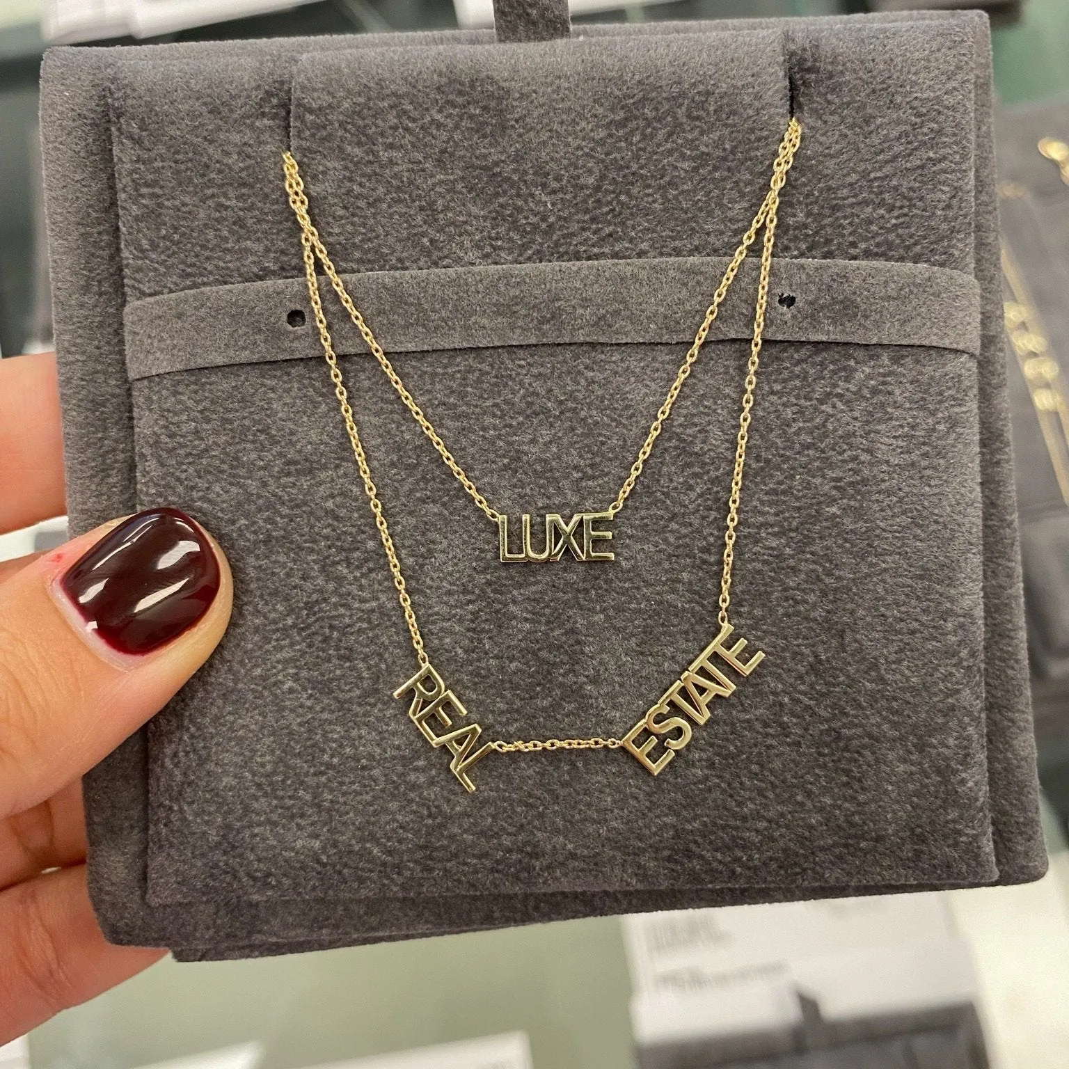Solid Layered Multiple Names Necklaces