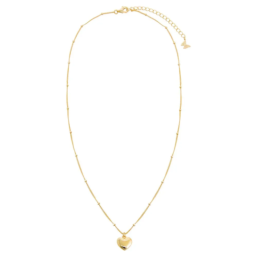 Solid Puffy Heart Necklace