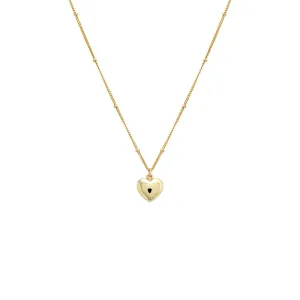 Solid Puffy Heart Necklace