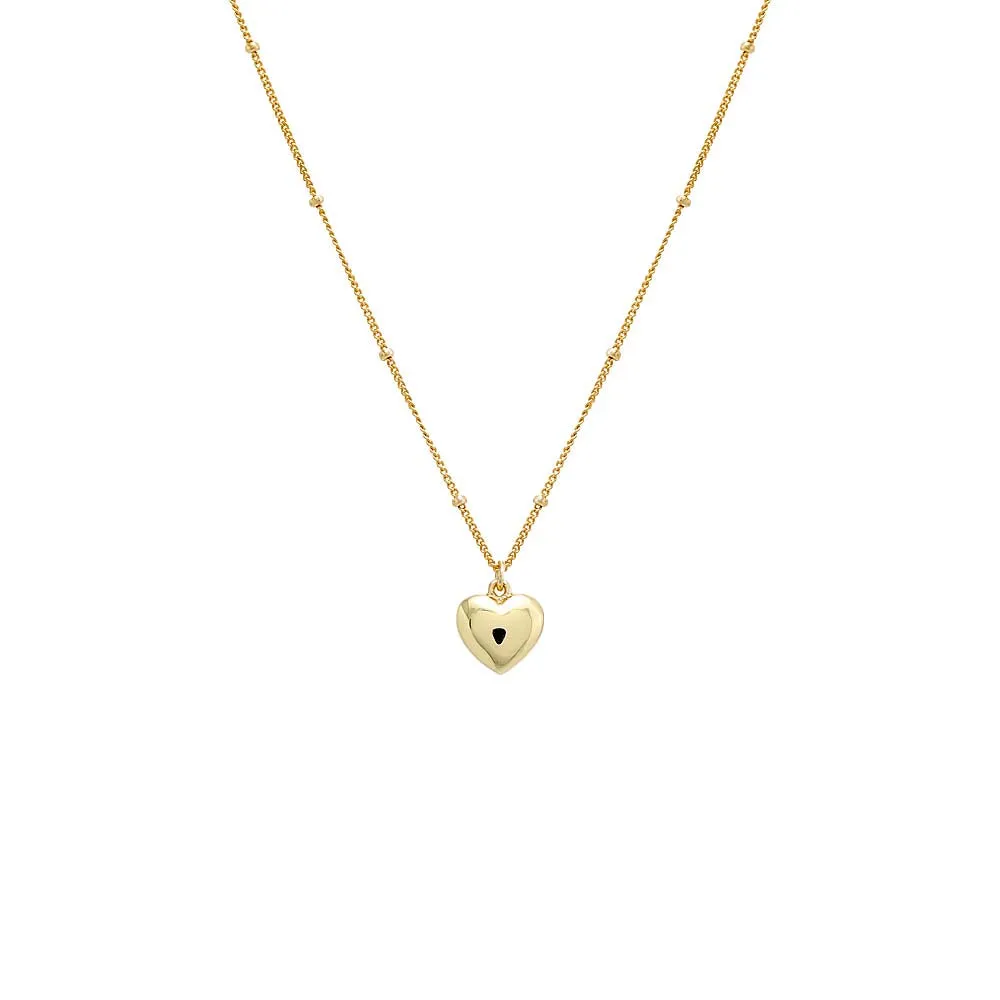 Solid Puffy Heart Necklace