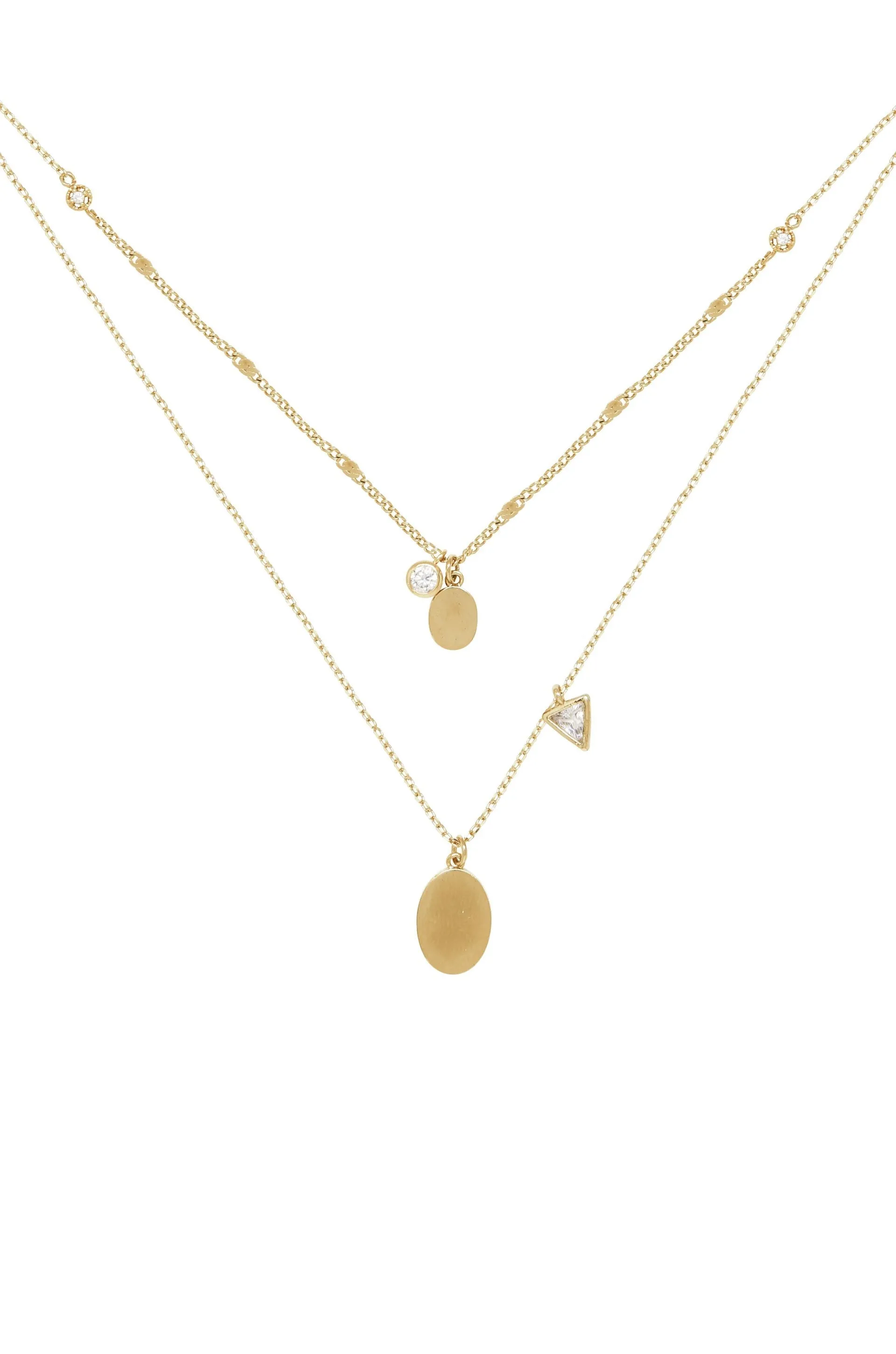 Sophia Dainty Chain 18k Gold Plated Layered Necklace