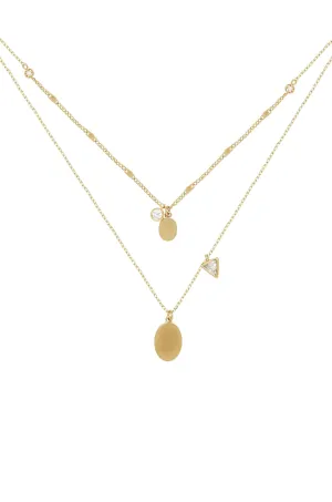 Sophia Dainty Chain 18k Gold Plated Layered Necklace