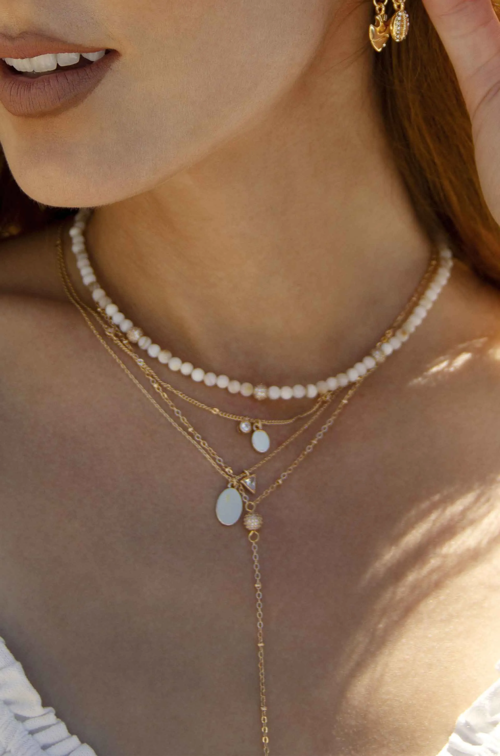 Sophia Dainty Chain 18k Gold Plated Layered Necklace