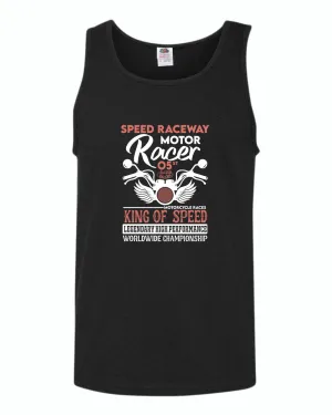 Speed raceway motor racer motorcycle tank top