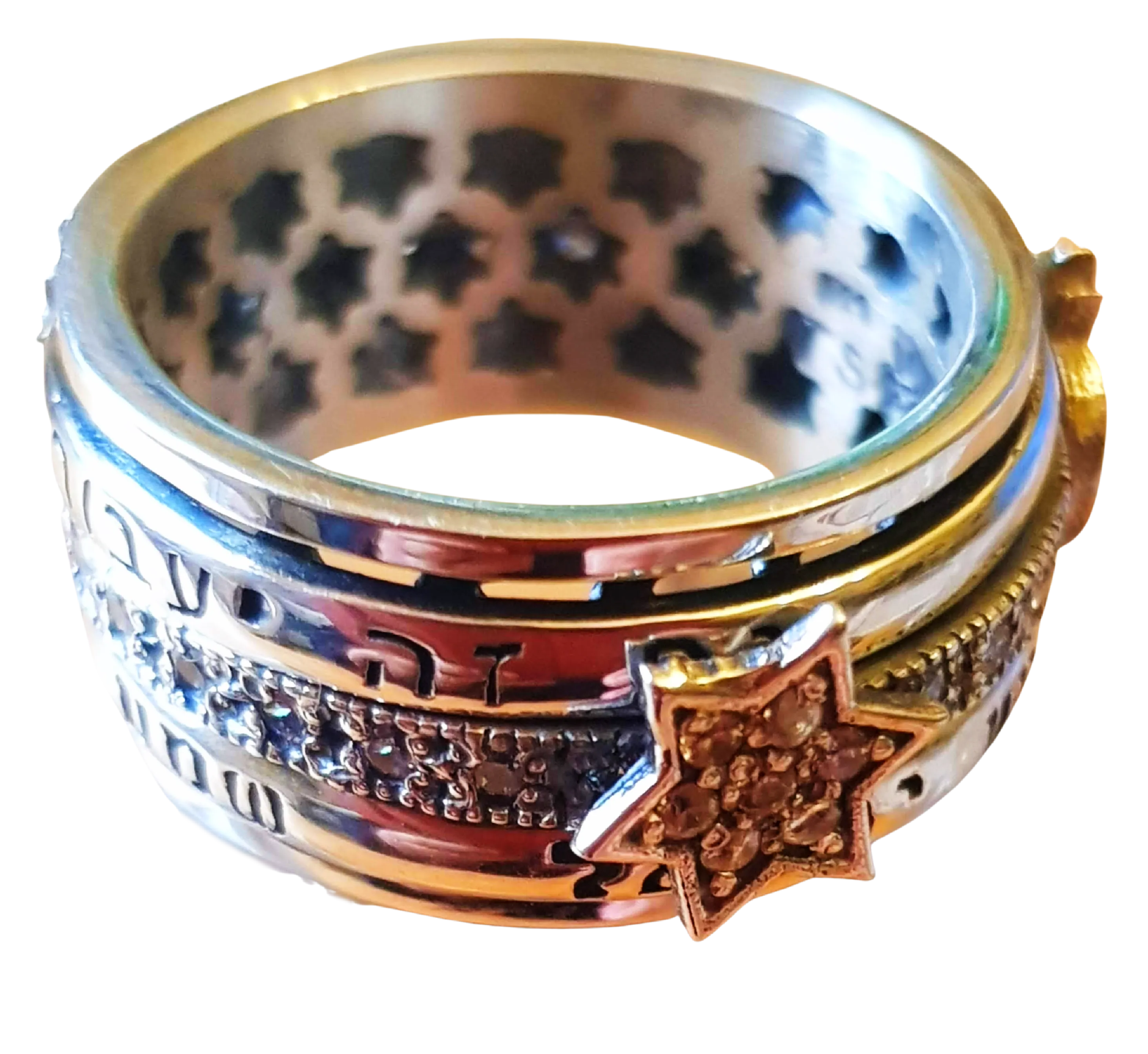 Spinner Ring Charms Engraved Verses