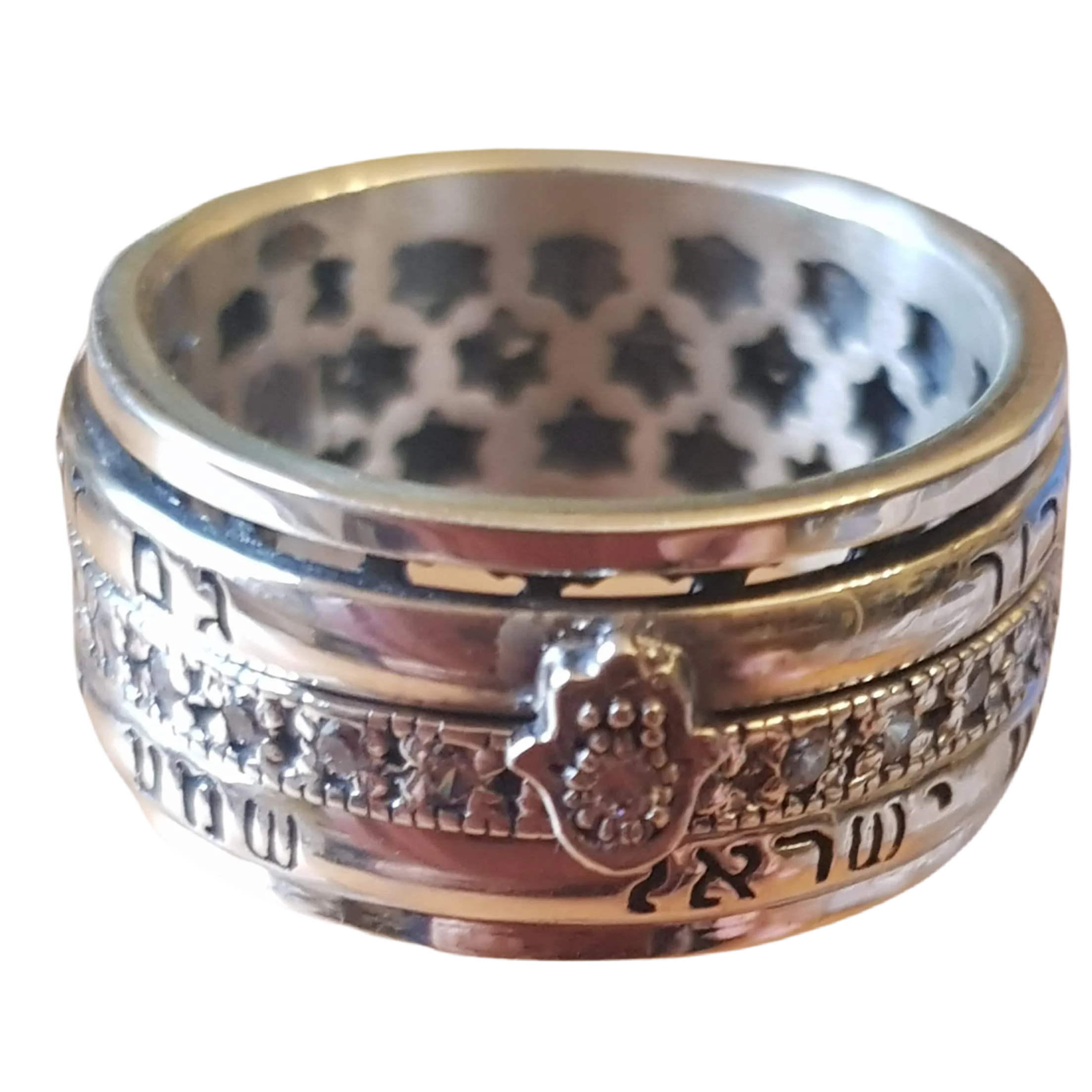 Spinner Ring Charms Engraved Verses