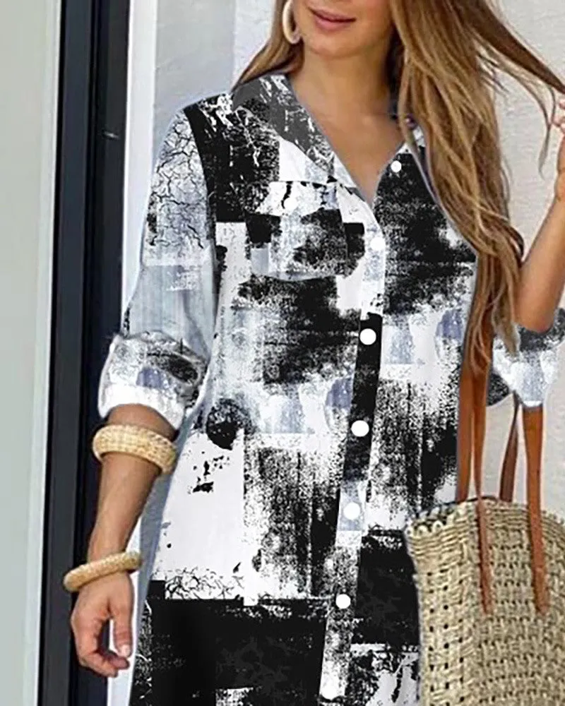 Spring And Summer Fashion Sexy Shirt Long Skirt Dress