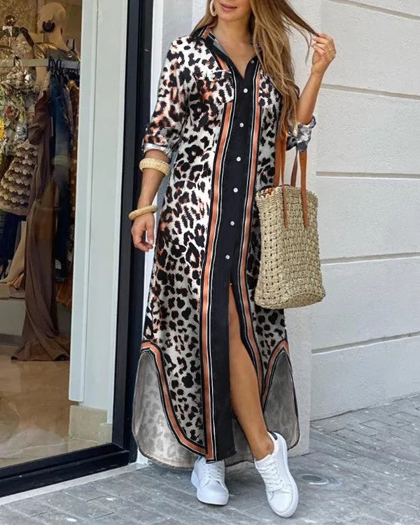 Spring And Summer Fashion Sexy Shirt Long Skirt Dress