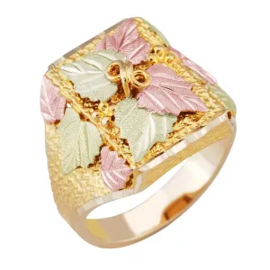 Squared - Black Hills Gold Mens Ring
