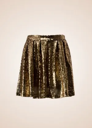 Steampunk Golden Mini Skirt