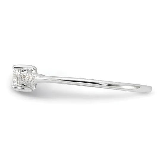 Sterling Silver 4mm Petite CZ Promise Ring