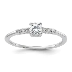 Sterling Silver 4mm Petite CZ Promise Ring