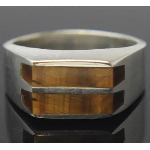 Sterling Silver Cat's Eye Ring Size 10.5