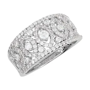 Sterling Silver Cubic Zirconia Anniversary Band Size 7
