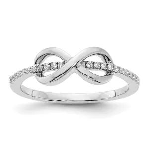 Sterling Silver Diamond Infinity Ring