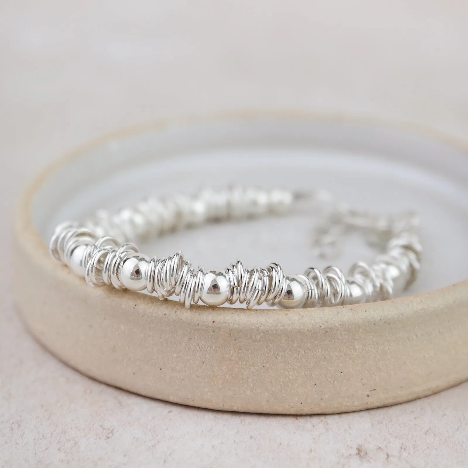 Sterling Silver Rings Bracelet