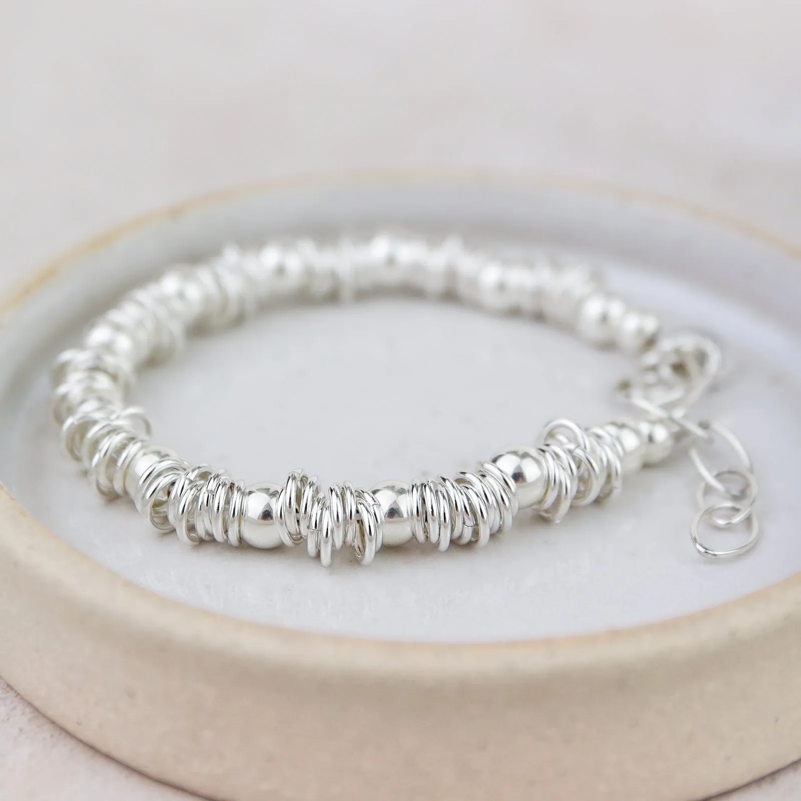 Sterling Silver Rings Bracelet