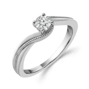 Sterling Silver Round Diamond Promise Ring RP-1058TPA97SI