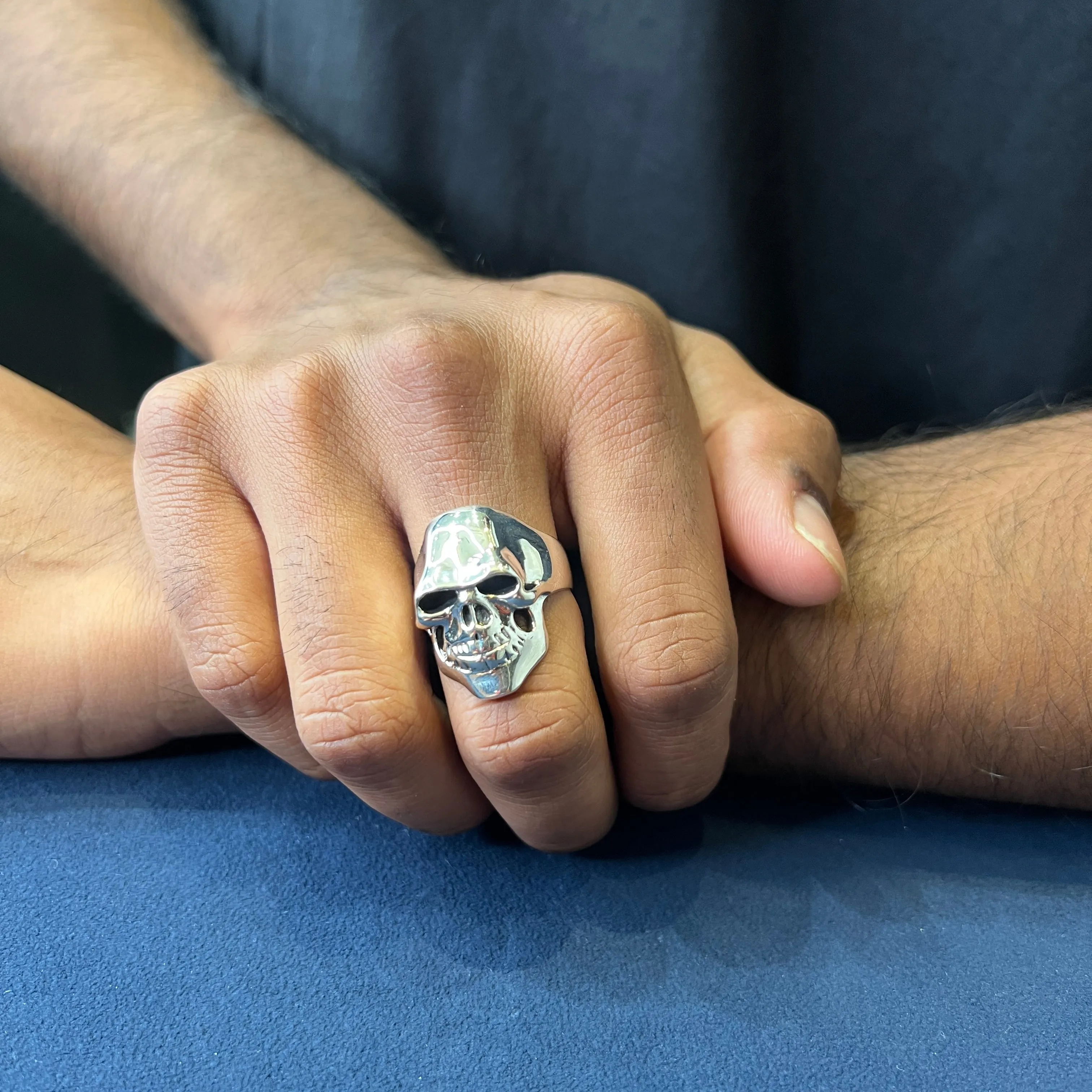 Sterling Silver Solid Skull Ring