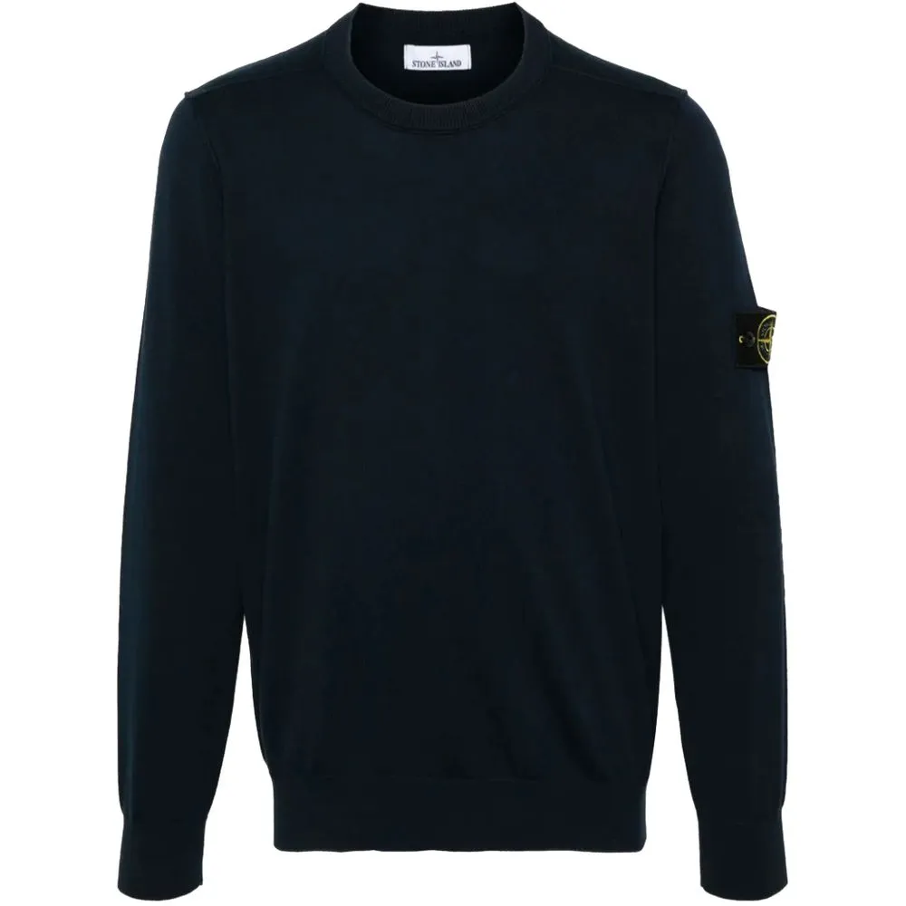 Stone Island Blue Cotton Sweater