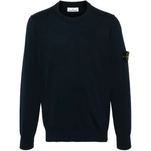 Stone Island Blue Cotton Sweater