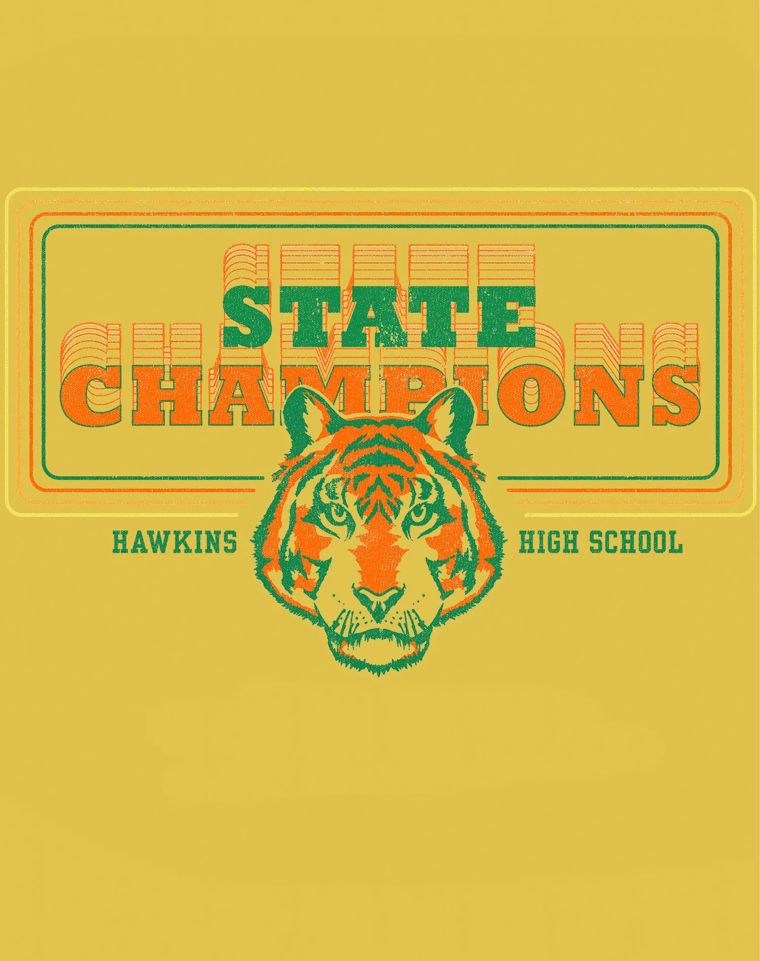 Stranger Things Hawkins High Tigers Champions Official Women's T-Shirt