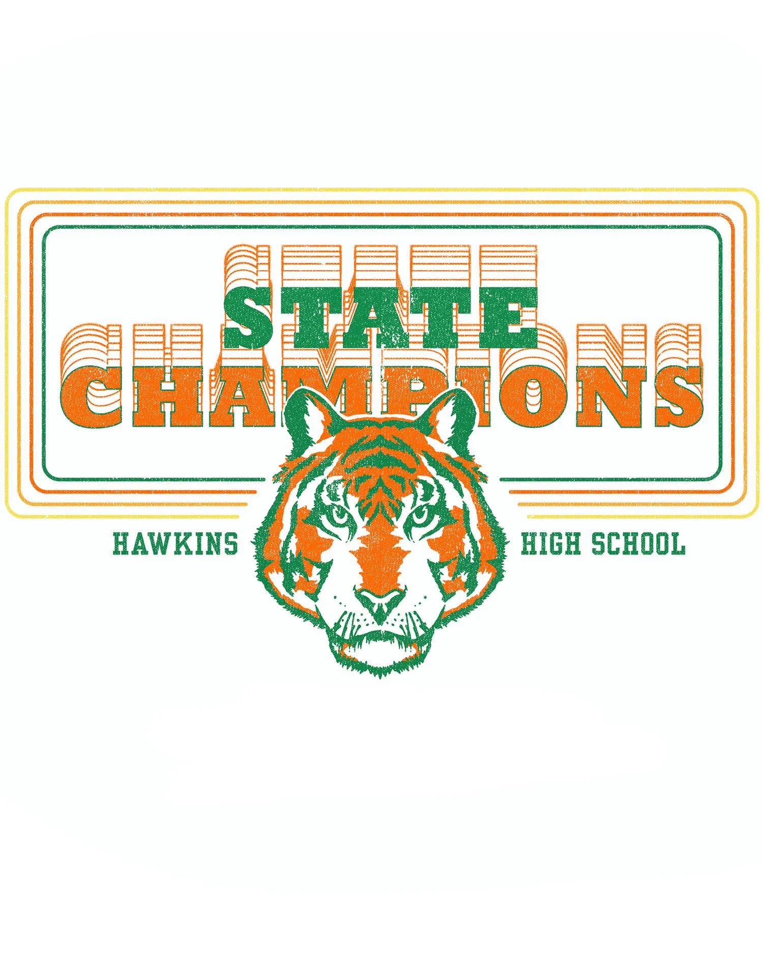 Stranger Things Hawkins High Tigers Champions Official Women's T-Shirt