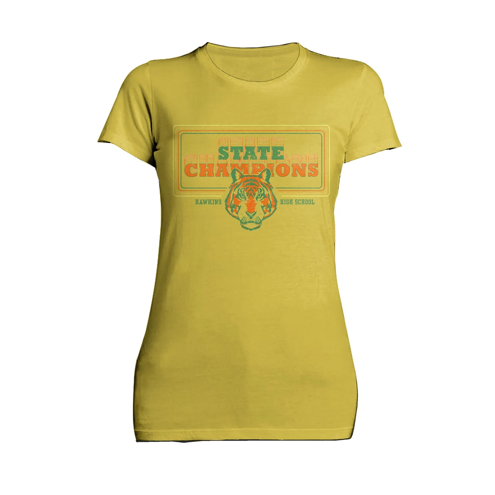 Stranger Things Hawkins High Tigers Champions Official Women's T-Shirt