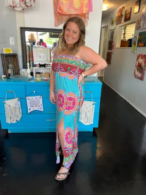 Strapless Maxi with Slit