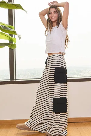 Stripe Cargo Pocket Pants